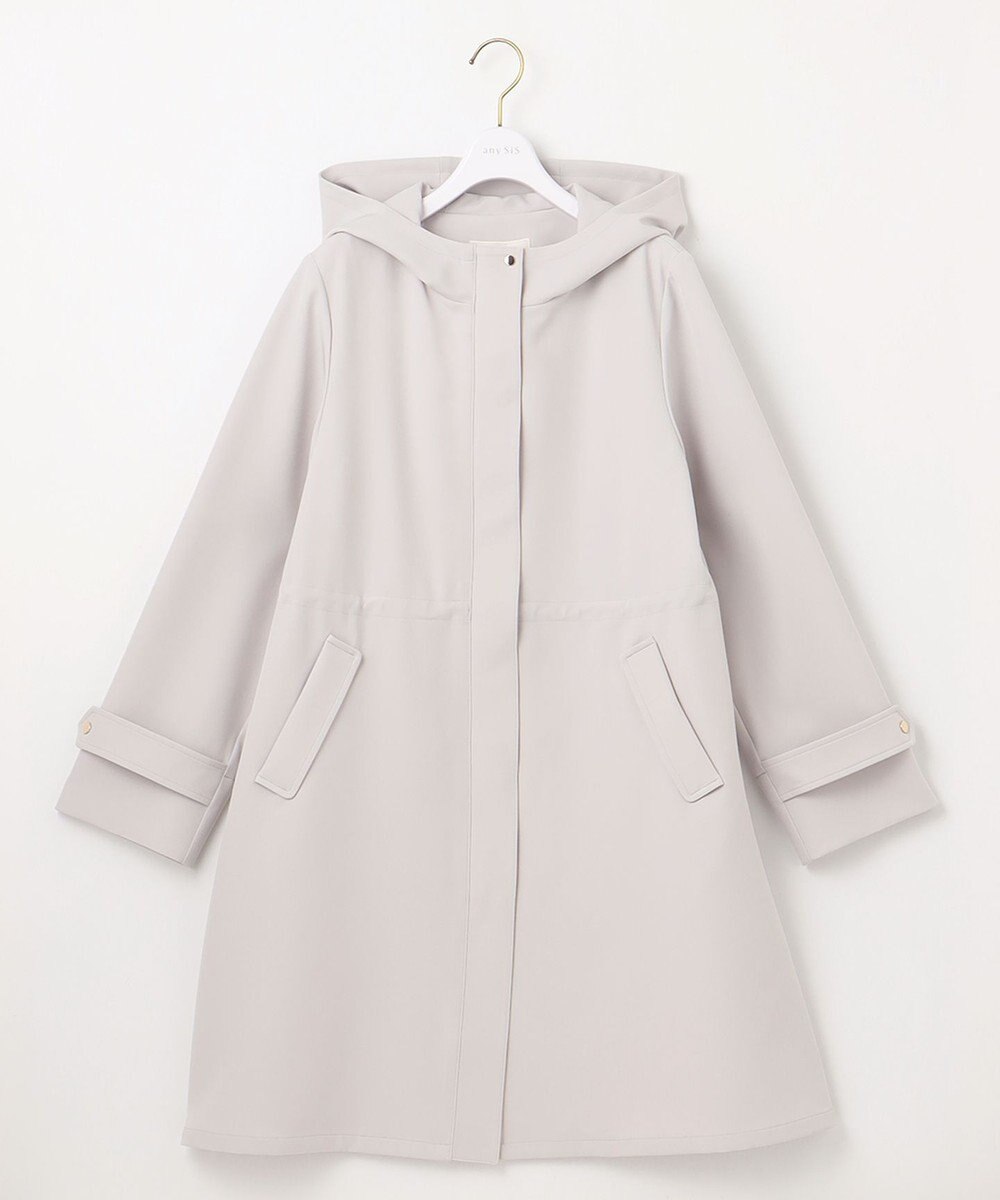 ANY SIS 【撥水・UVカット・洗える】フーデットロング コート 