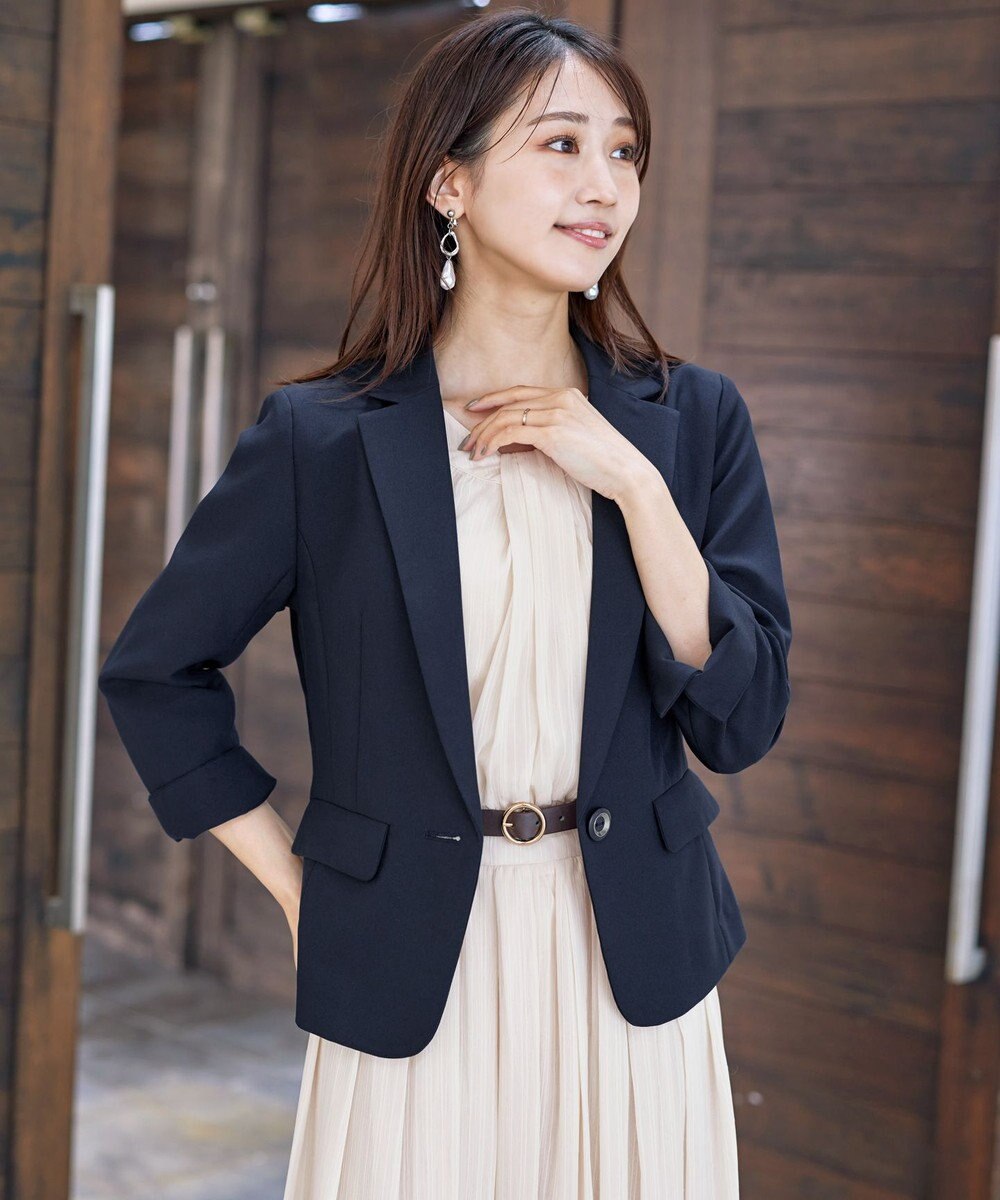 Tiaclasse L 【新色追加・洗える】シフォンギャザーワンピース 