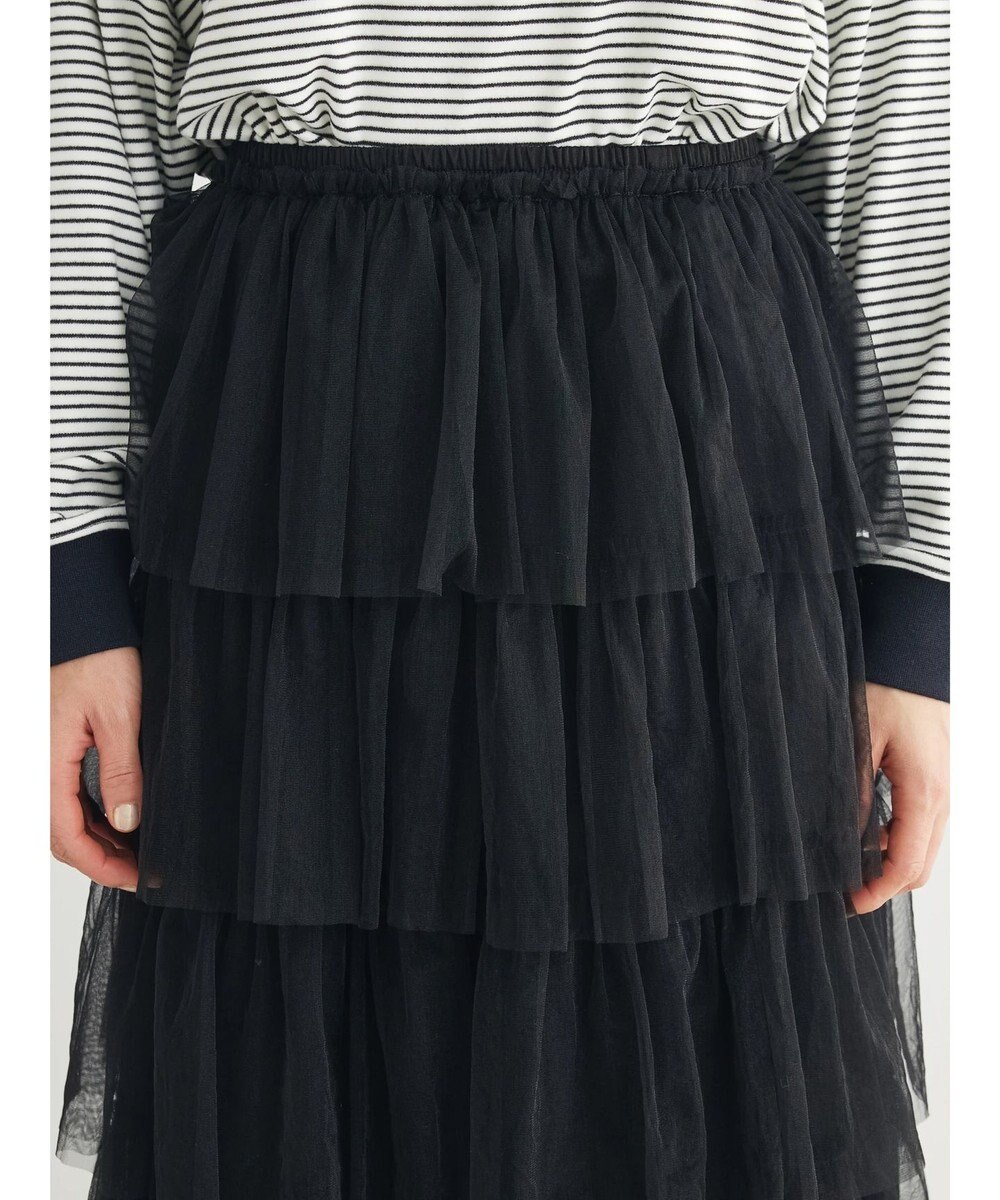 Green Parks ・ＥＬＥＮＣＡＲＥ　ＤＵＥ　ティアードラメチュールスカート 