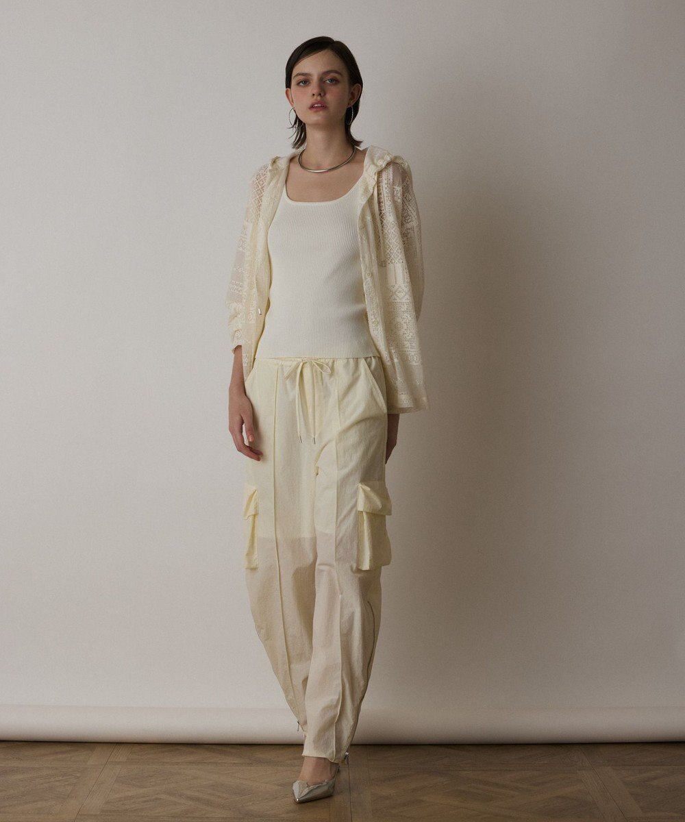 GRACE CONTINENTAL ナイロンジップカーゴパンツ 