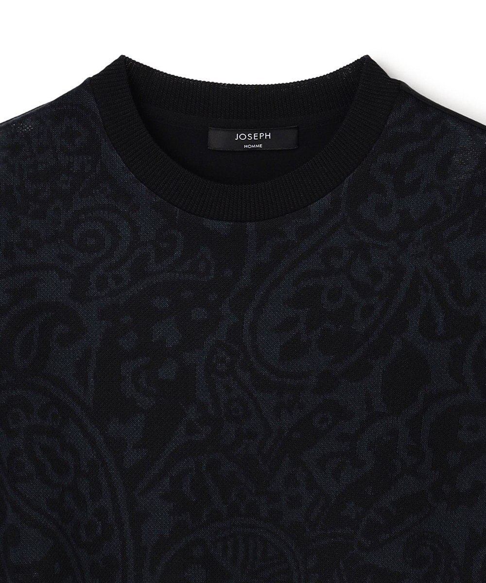 JOSEPH HOMME オリエンタルジャガードニットブロック　クルーネック半袖カットソー 