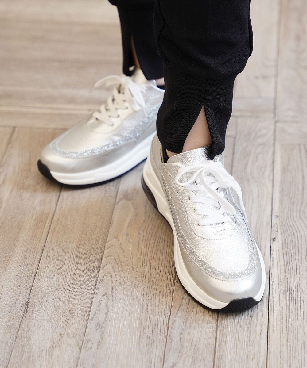 Pointer 日本製 本革厚底スニーカー 