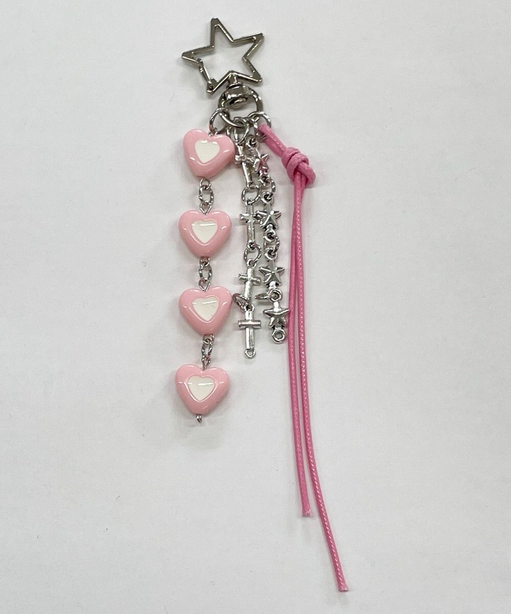 WEGO 4連カラーハートキーホルダー 