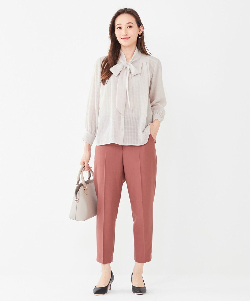 ANY SIS 【美人百花11月号掲載】シャドーチェックボウタイ ブラウス 