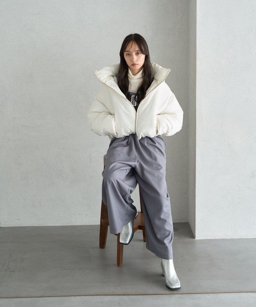 earth music&ecology 2wayパファー ショートブルゾン 