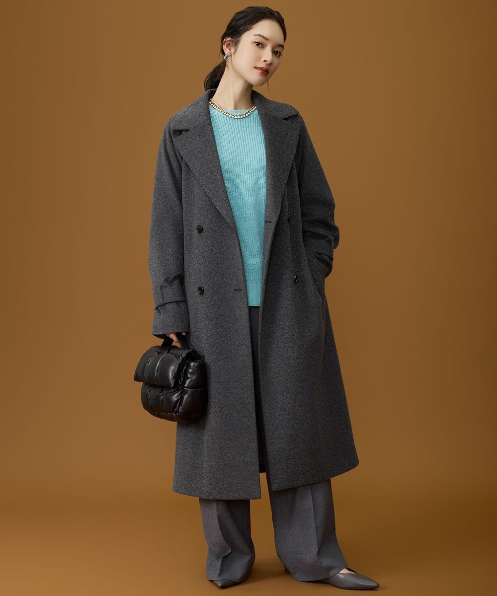 自由区 L 【SHIHOさん着用】Super100sライトビーバーロング コート 