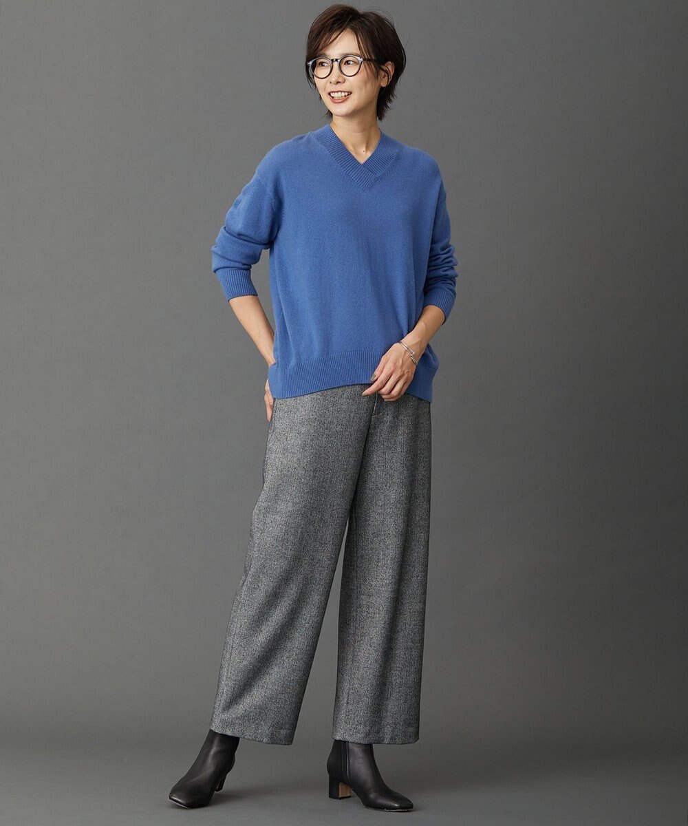 J.PRESS LADIES L 【洗える・WEB限定カラーあり】CASHMERE BLEND Vネック ニット 