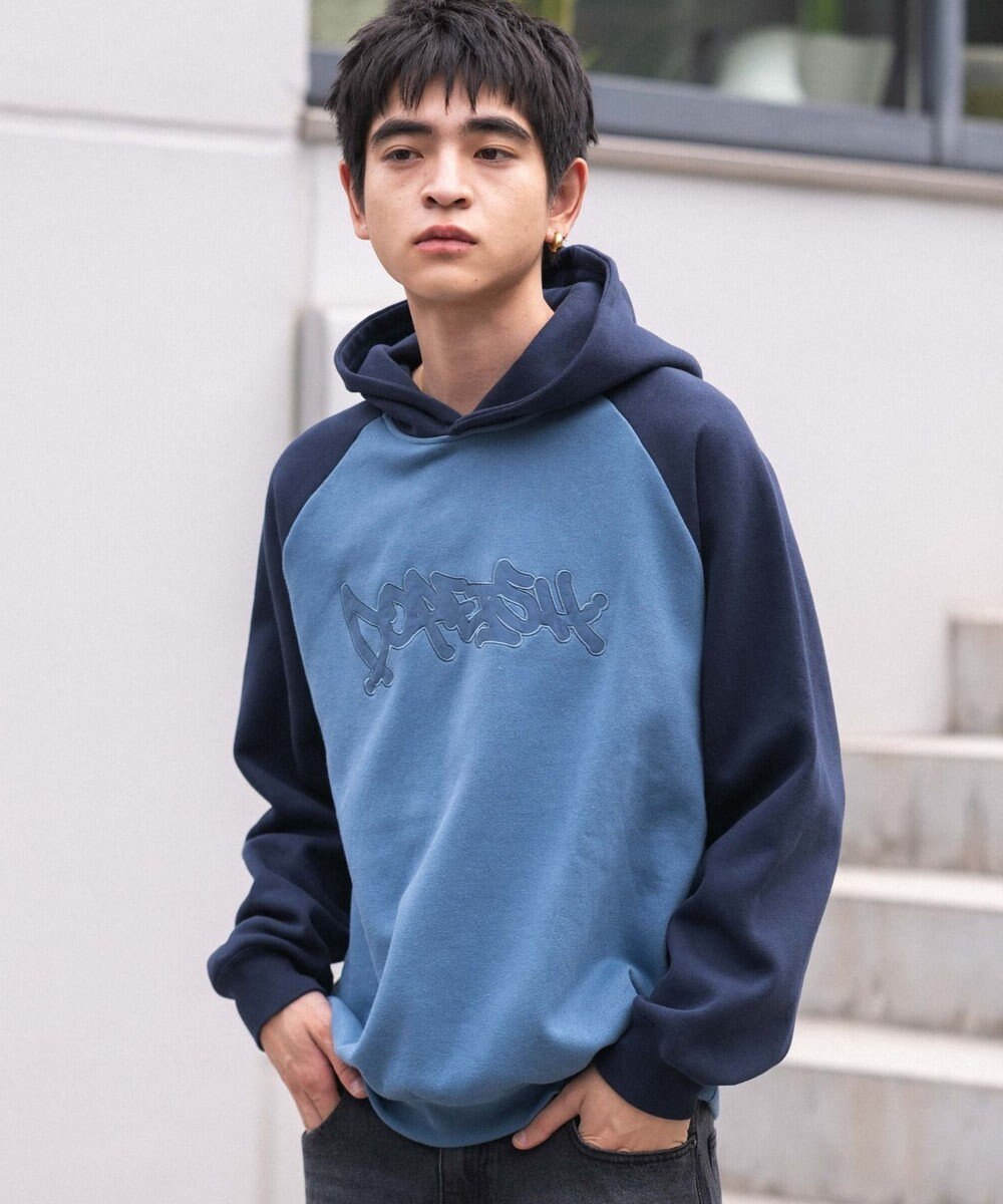 WEGO ラグランプルパーカー 