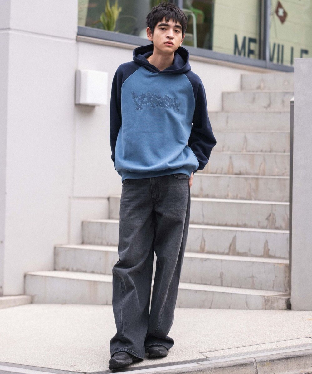 WEGO ラグランプルパーカー 