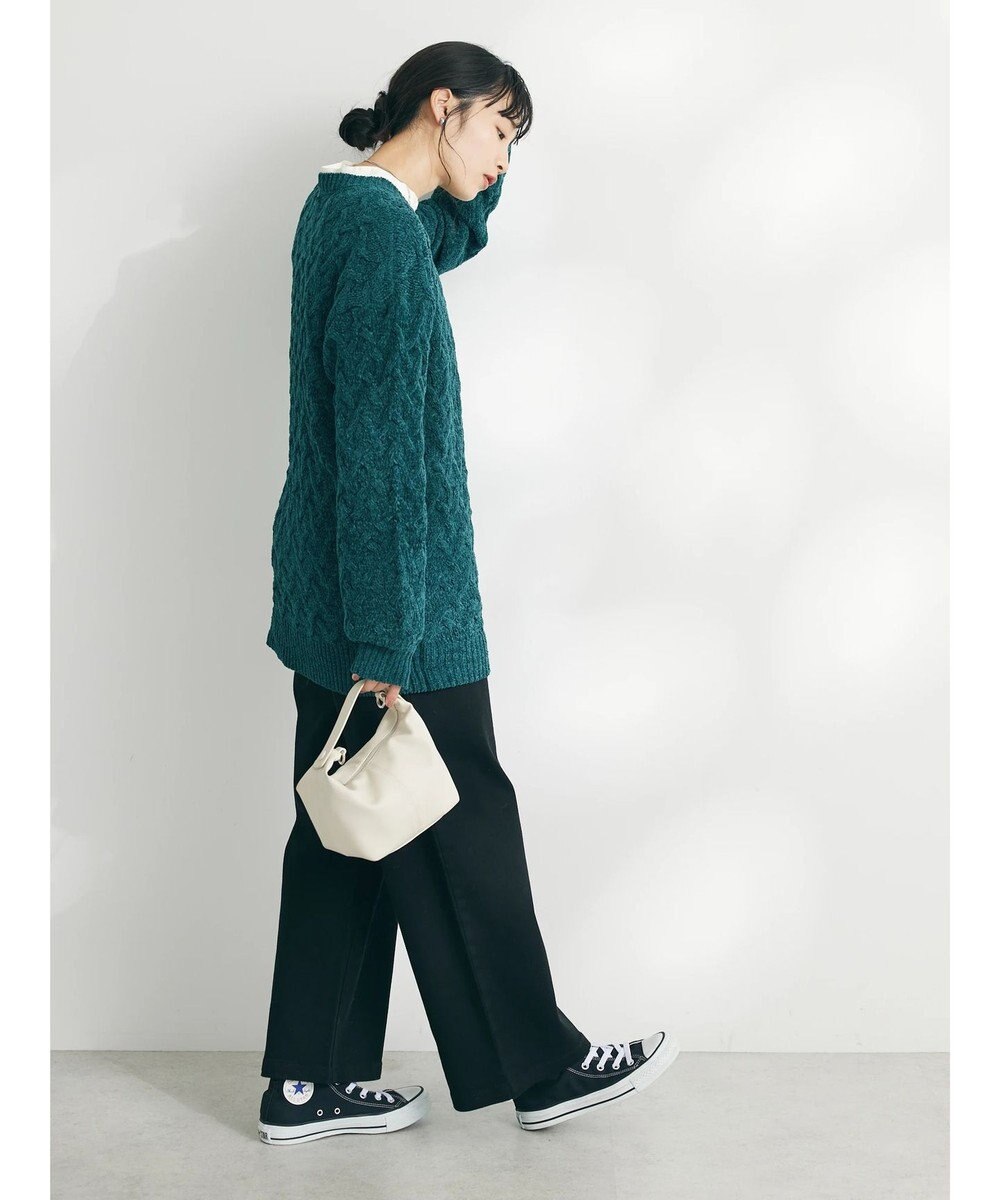 CRAFT STANDARD BOUTIQUE 洗えるモールケーブルニットチュニック 