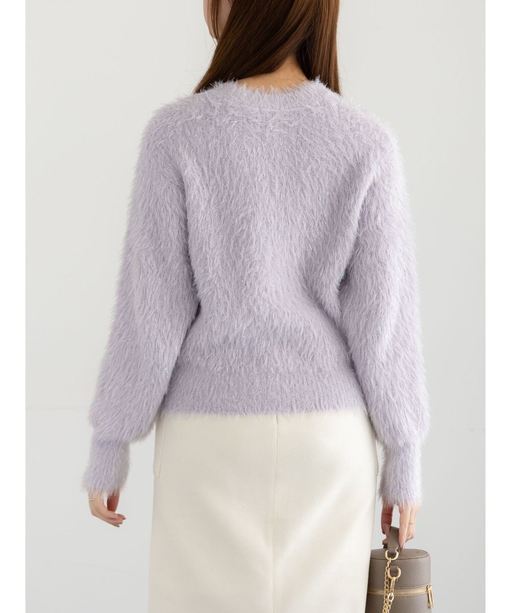 Te chichi シャギーヤーンロングスリーブニット 