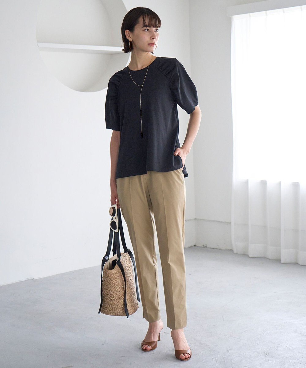 UNFILO ショルダーギャザーT 