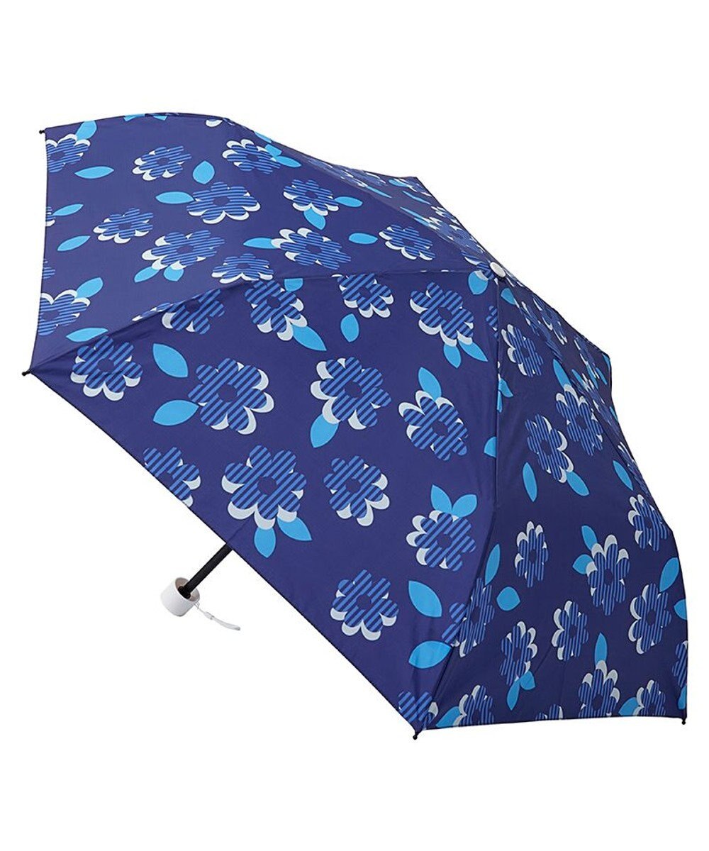 MOONBAT 【超撥水】フロータス (FLO(A)TUS) 折りたたみ傘 ストライプフラワー 耐風 