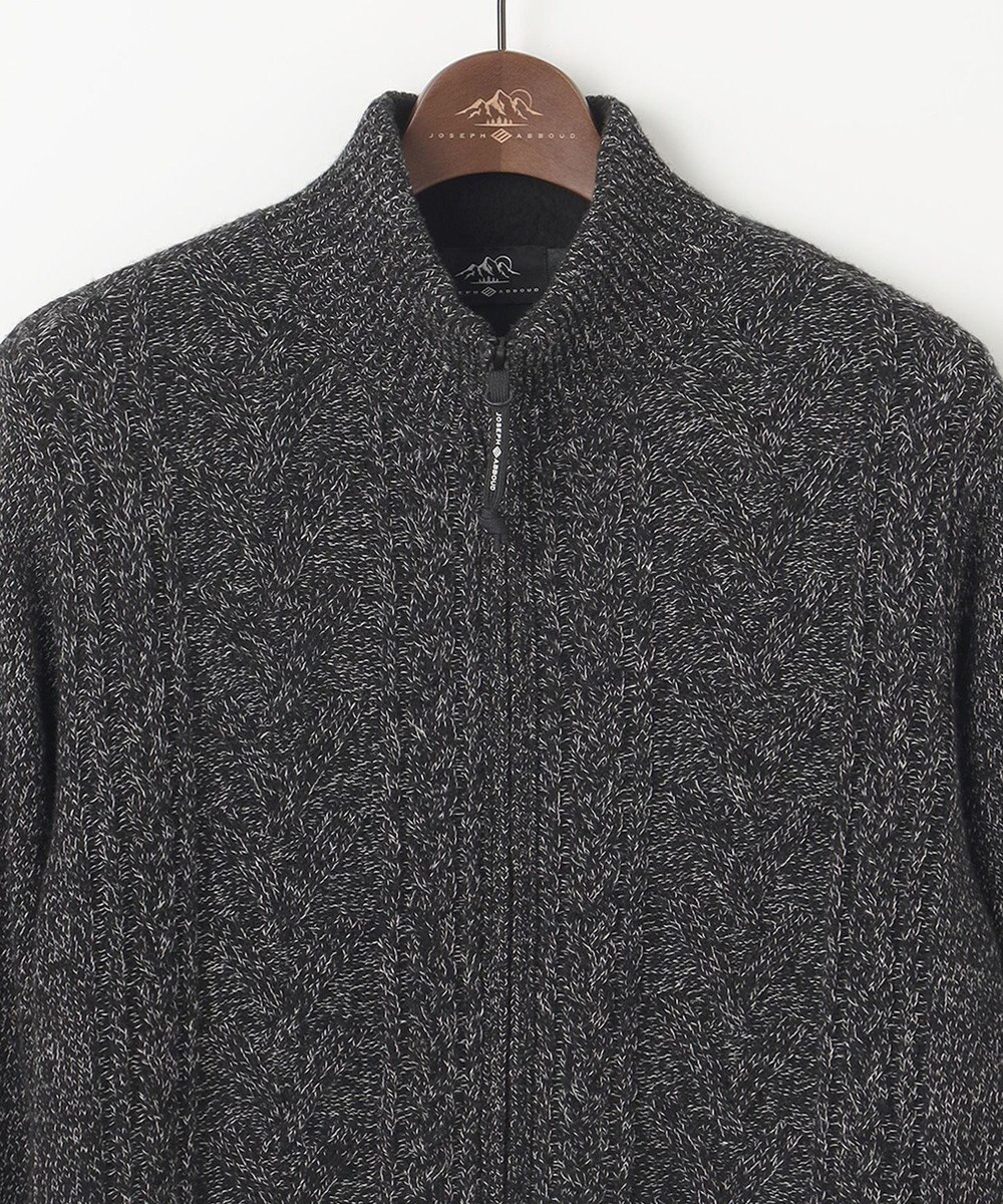 JOSEPH ABBOUD MOUNTAIN 【イタリア糸使用/サスティナブル素材/裏地付き/ライナードッキング対応】 コットンウール ニット アウター 