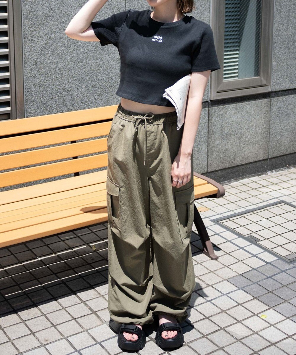 WEGO ワンポイントデザインリブT 