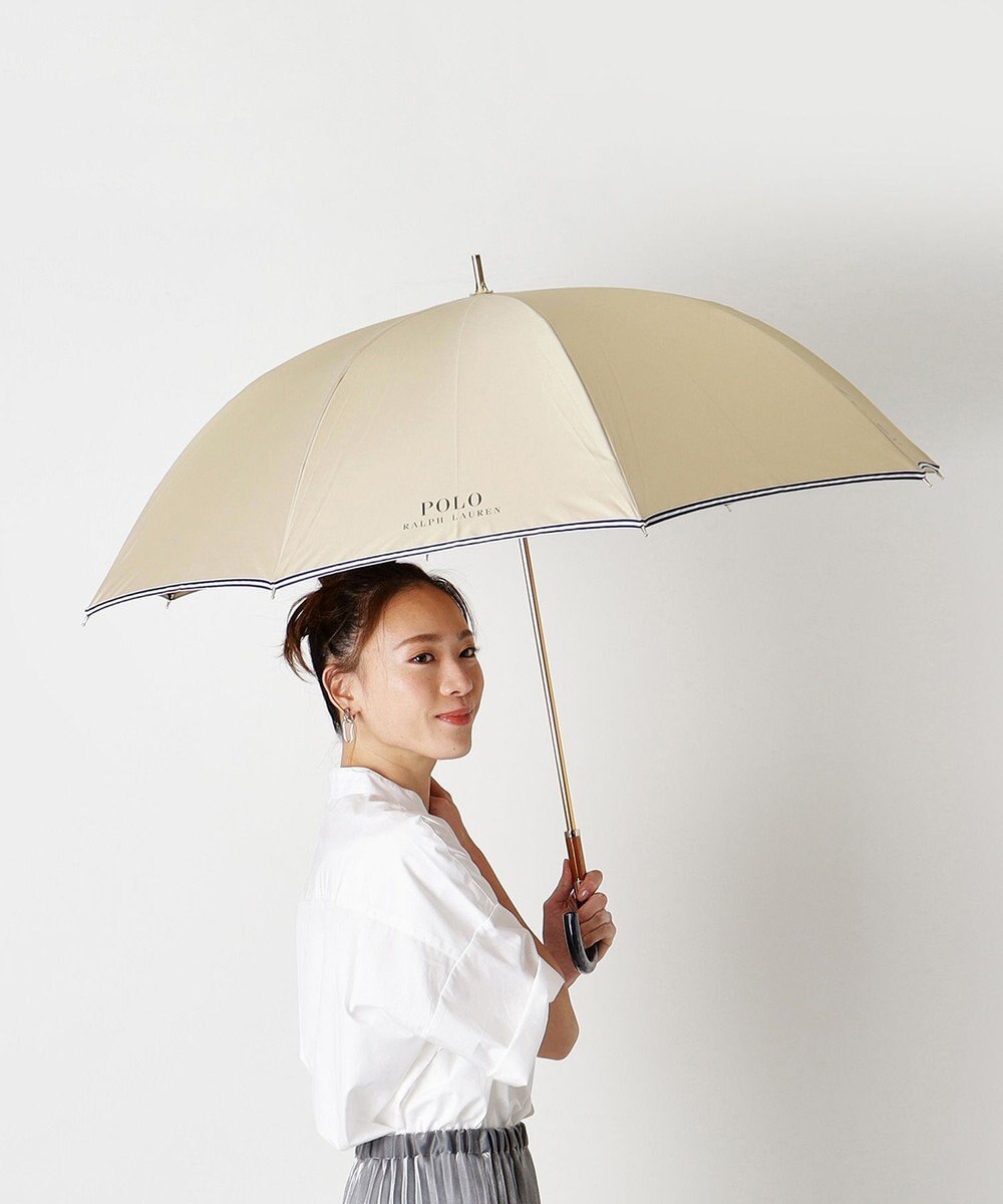 MOONBAT 【雨傘】POLO RALPH LAUREN（ポロ ラルフローレン）長傘 ツイル無地×RAIN BEAR 