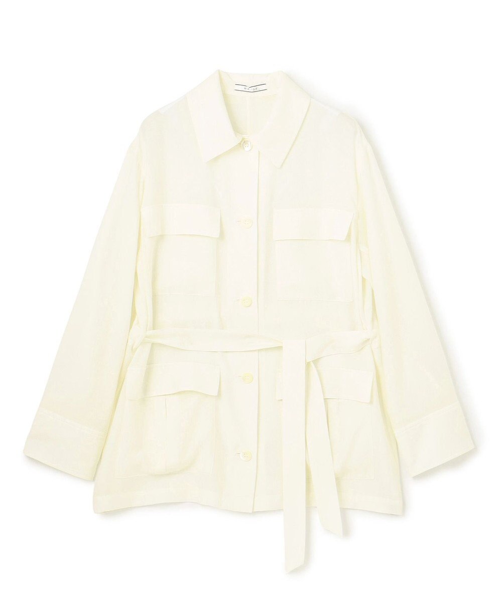 BEIGE， 【洗える】AMARYLLIS / ウエストベルトシアーサファリジャケット 