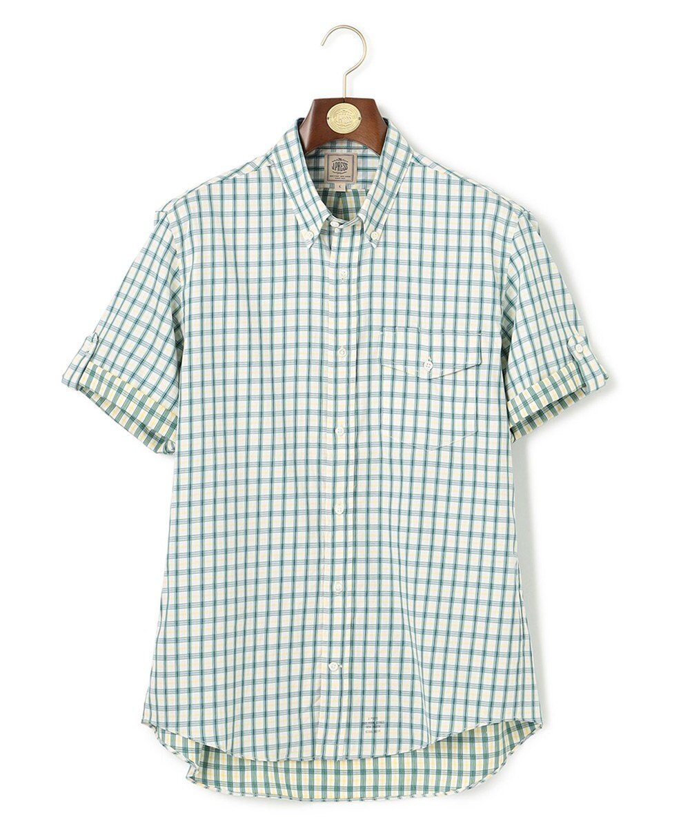 J.PRESS MEN オーガニックコットンダブルチューブマルチチェック シャツ 