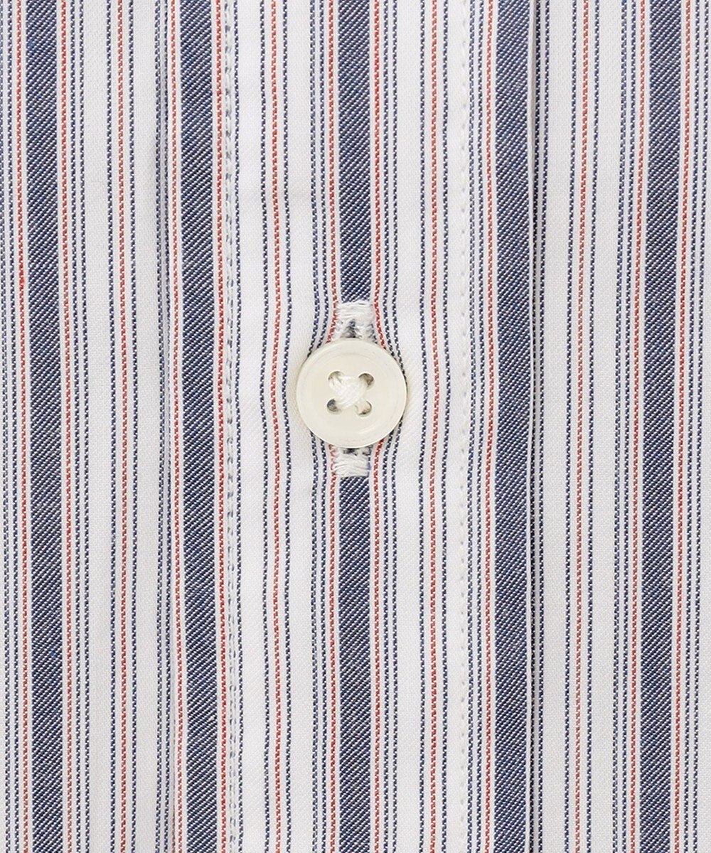 J.PRESS MEN オーガニックコットン ダブルチューブマルチストライプ シャツ 