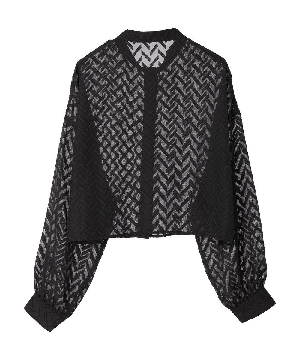 earth music&ecology ツッキリジャガードショートブラウス 