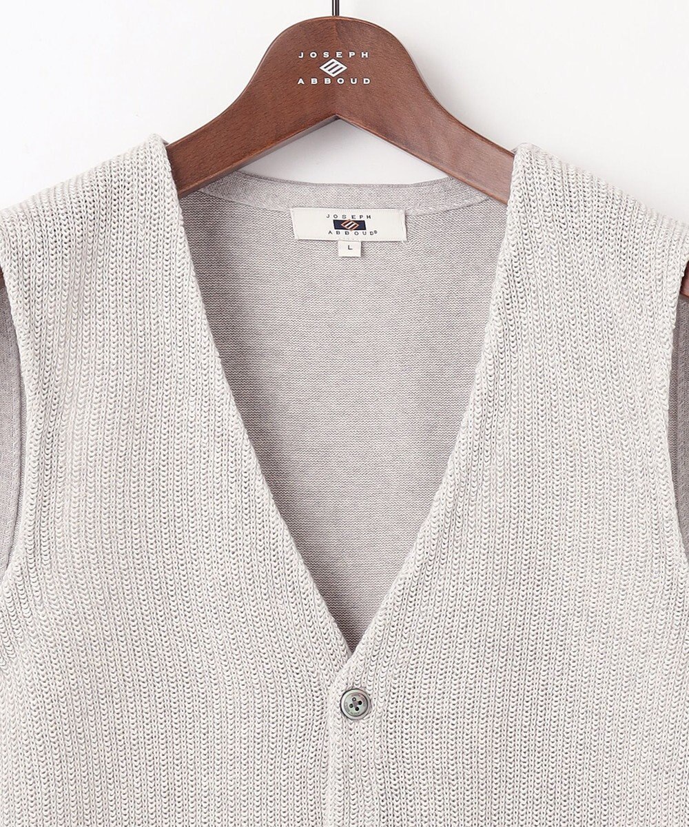 JOSEPH ABBOUD 【洗える】ストローヤーン ニット ベスト 