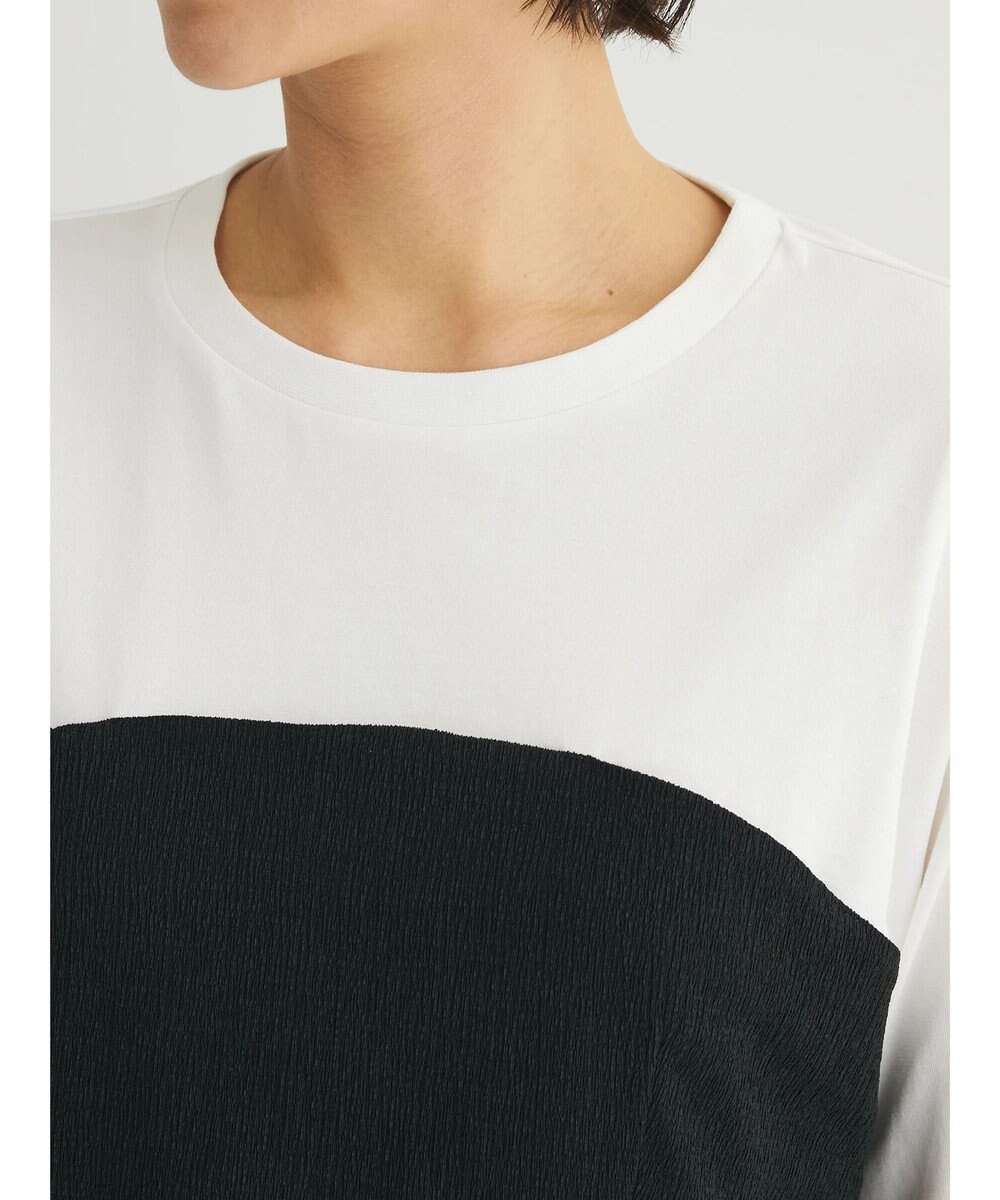 Green Parks ７分袖ビスチェドッキング風カットプルオーバー 