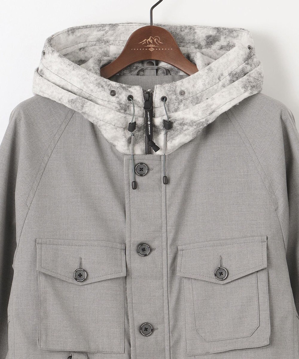 JOSEPH ABBOUD MOUNTAIN 【撥水/ライナードッキング対応】スライバー カモフラージュコンビ パーカー 