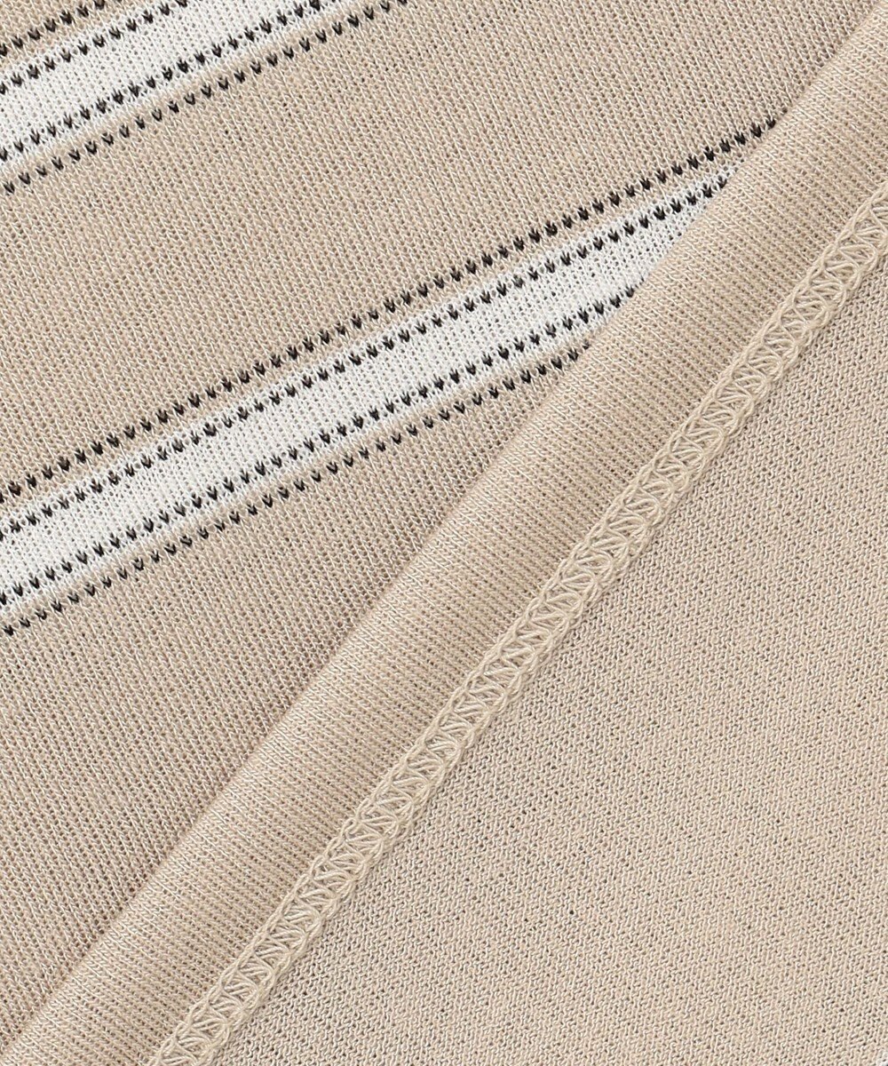 J.PRESS LADIES L パネルボーダー フレンチスリーブ カットソー 