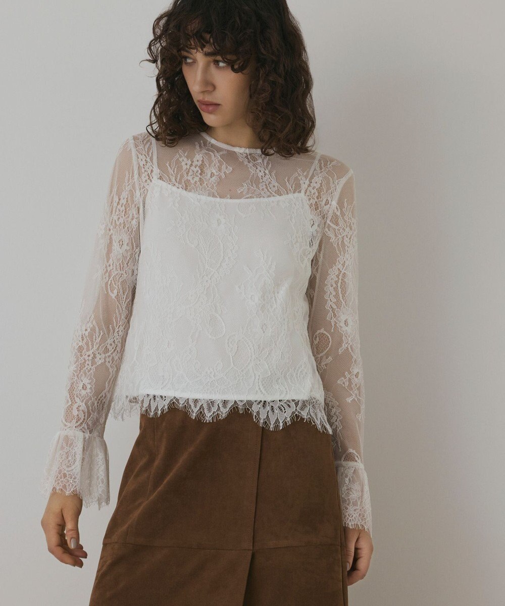 GRACE CONTINENTAL レースボウタイブラウス 