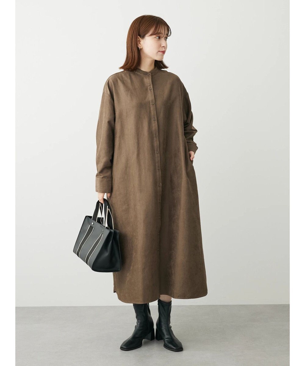 Green Parks マイクロピケシャツワンピース 