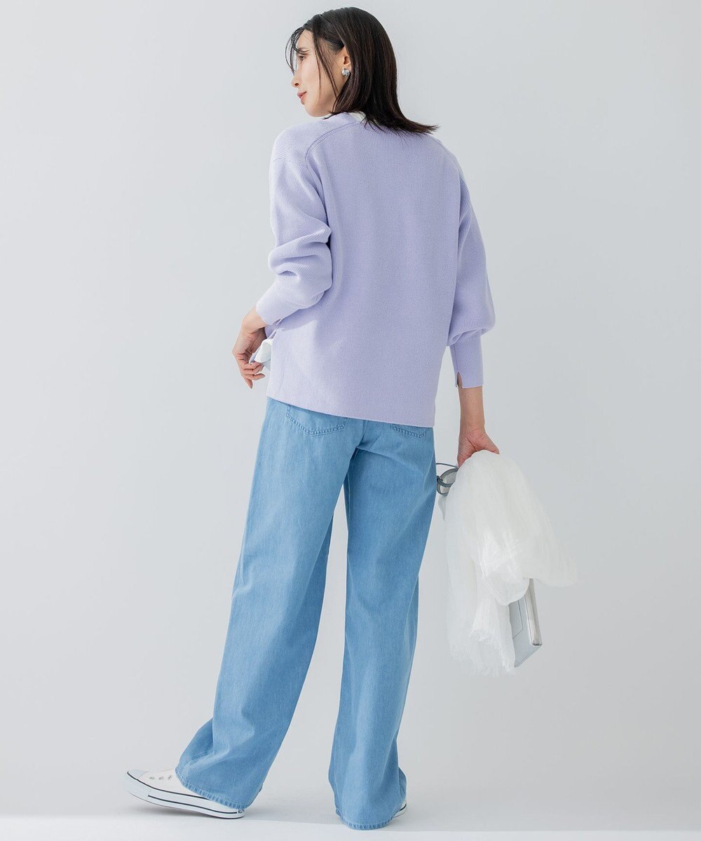 23区 【WEB限定/洗える】23区DENIM ライトダンガリー ワイドパンツ 