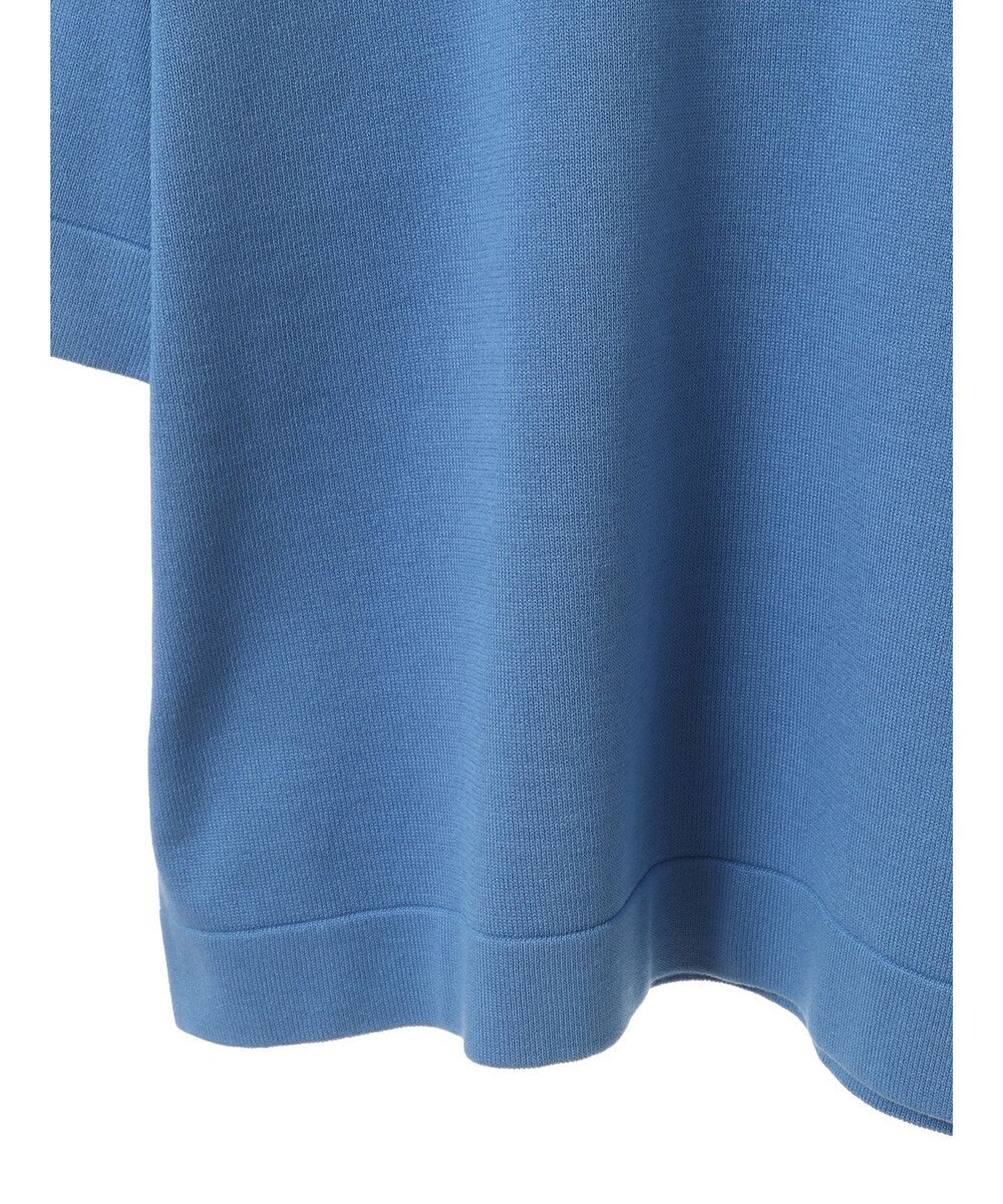 Green Parks 袖裏配色５分袖ニットプルオーバー 