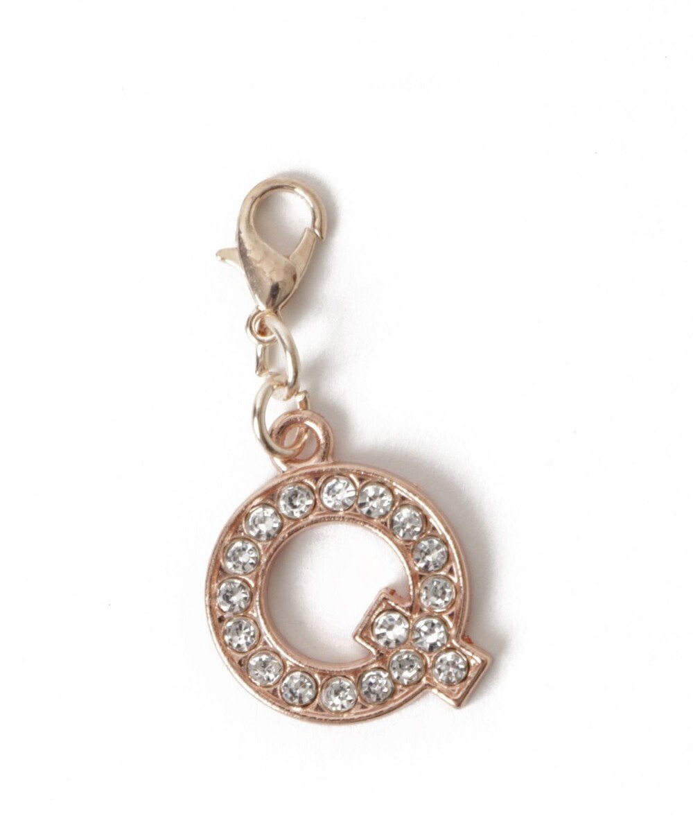 WEGO 【痛バ＆推し活グッズ】ゴールドビジューアルファベットDIYチャーム21ｍｍ 