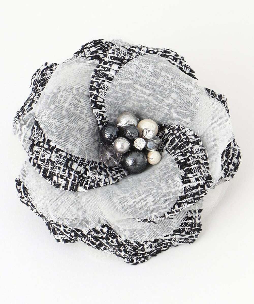 23区 シャイン ツイード コサージュ 