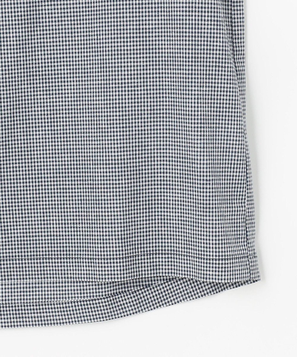 J.PRESS LADIES リネンminiチェック バンドカラー ブラウス 