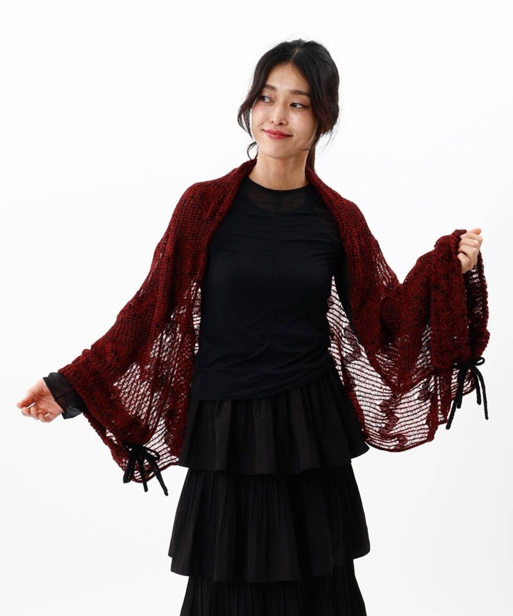 AURORA 【 ANNA SUI（アナ スイ）】リボン付きセミストール(WASH) 