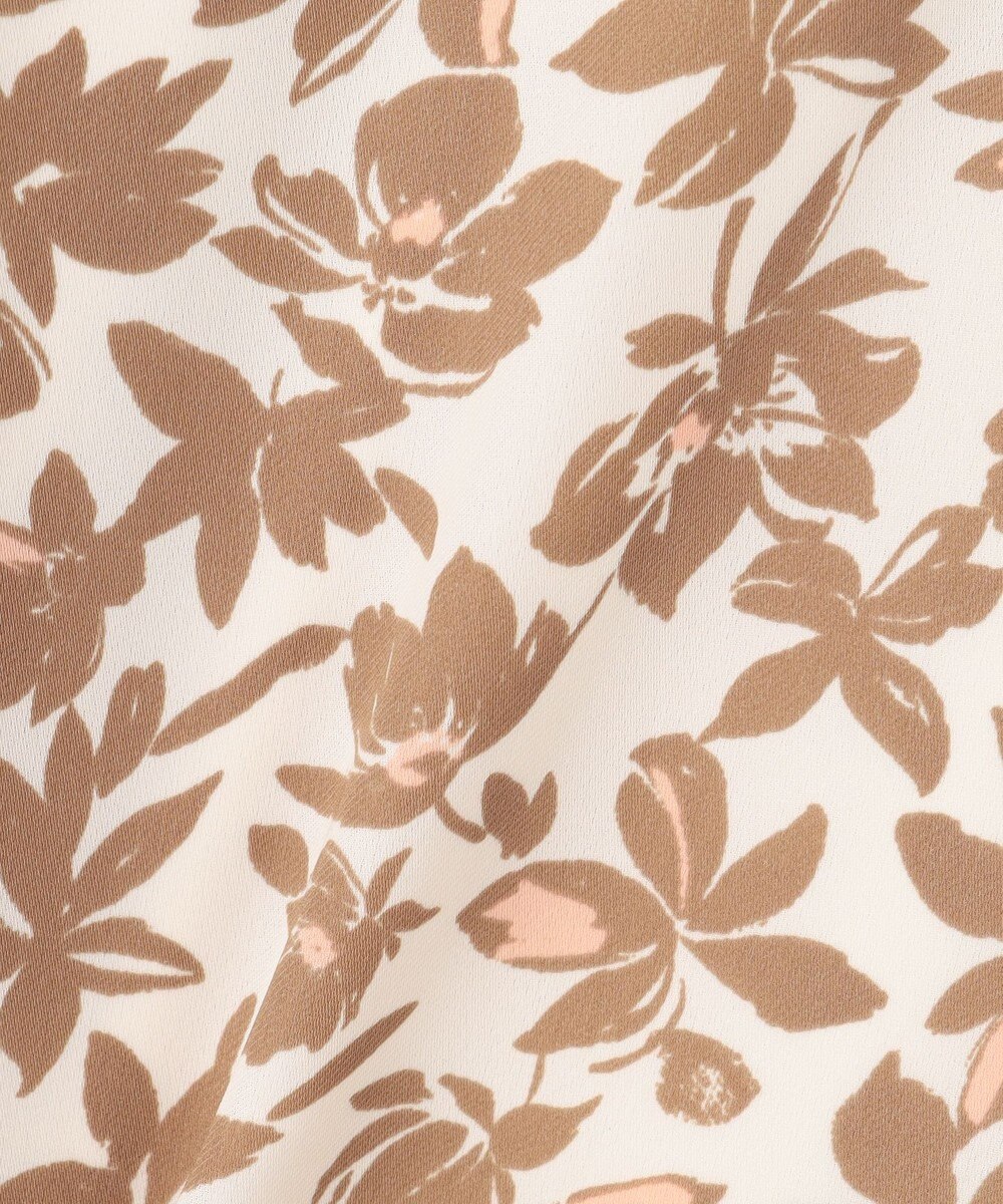 自由区 L 【洗える】スノーフラワープリント ワンピース 