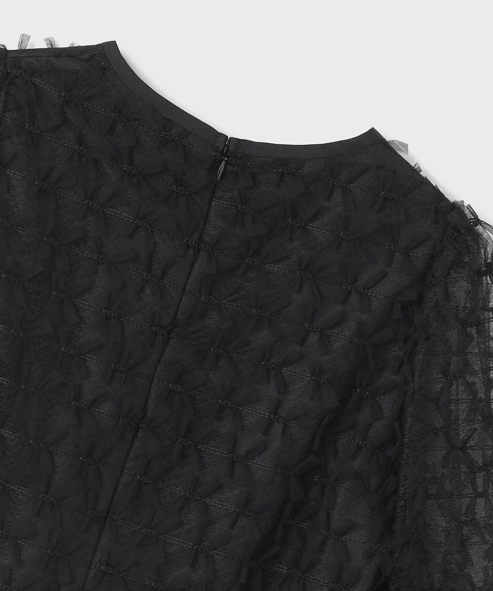 GRACE CONTINENTAL チュールリボン刺繍トップ 