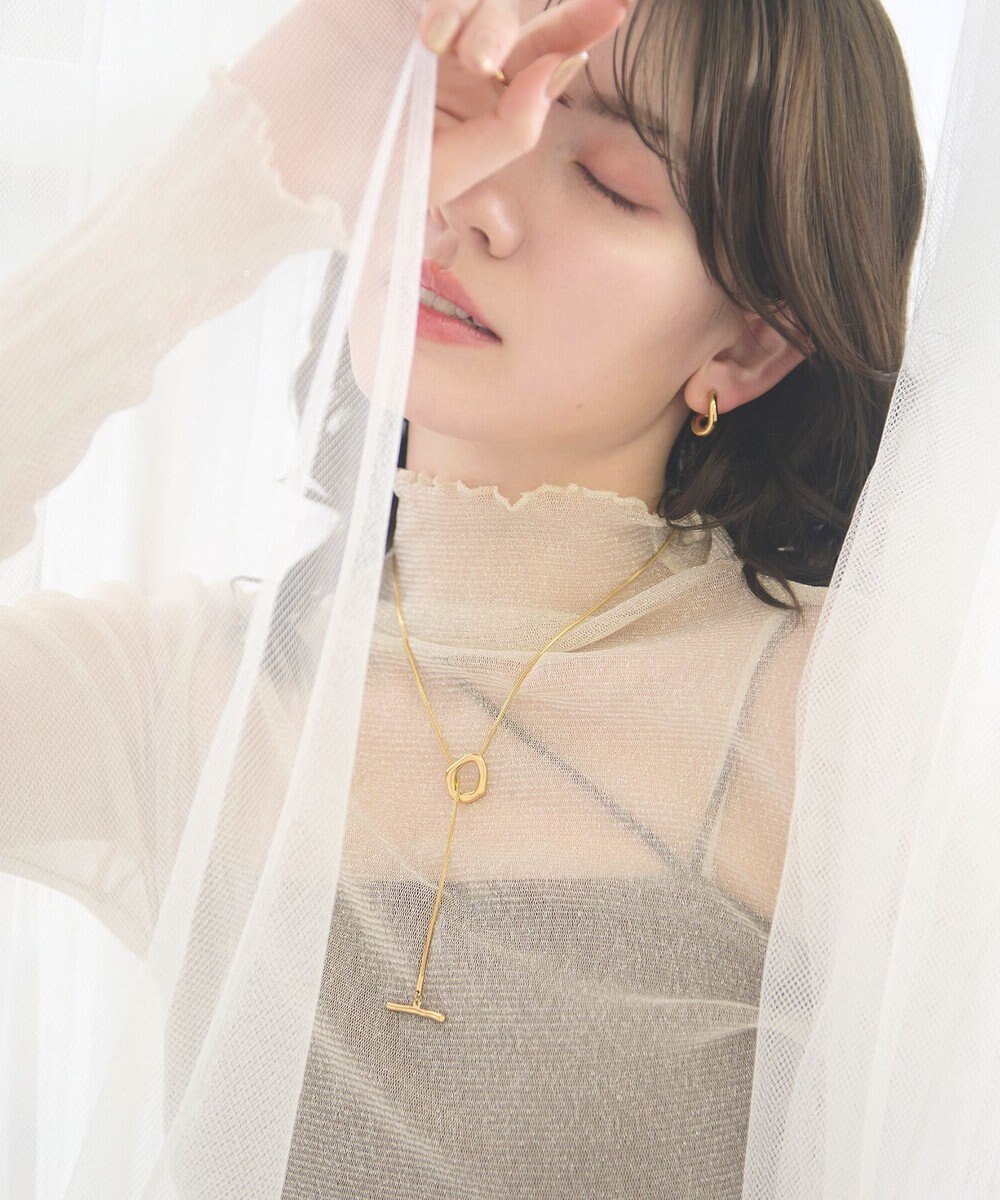 blancotokyo 【金属アレルギー対応】ニュアンスラリエットネックレス FLUIR 