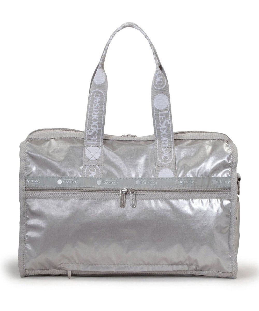 LeSportsac DELUXE MED WEEKENDER MH/ロゴジャガードシルバースナイデル 