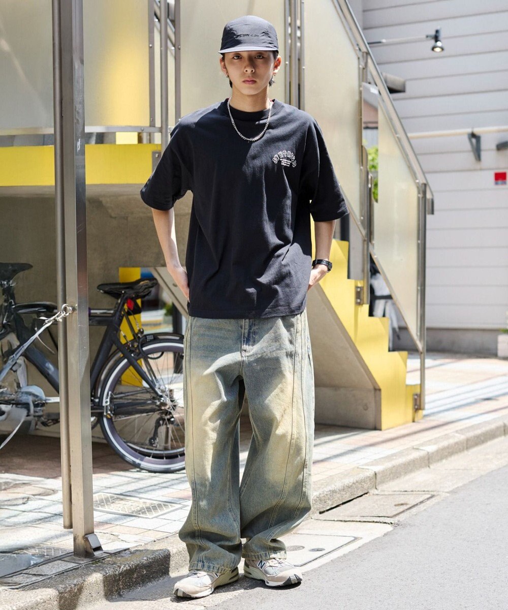 WEGO 【ユニセックス着用ITEM】アクセ付きストレートロゴT（SS） 