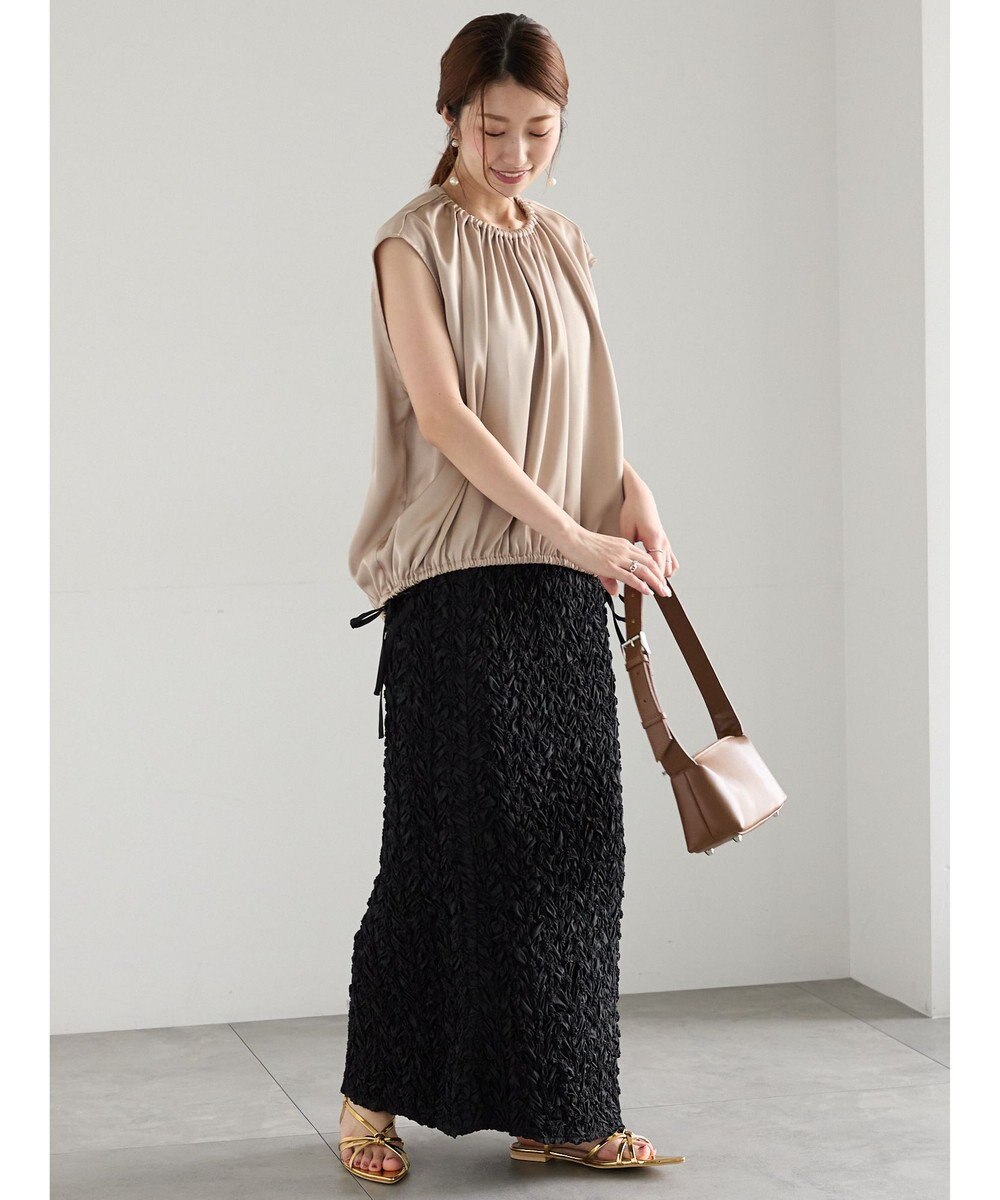 Te chichi サテンサイドリボンブラウス 