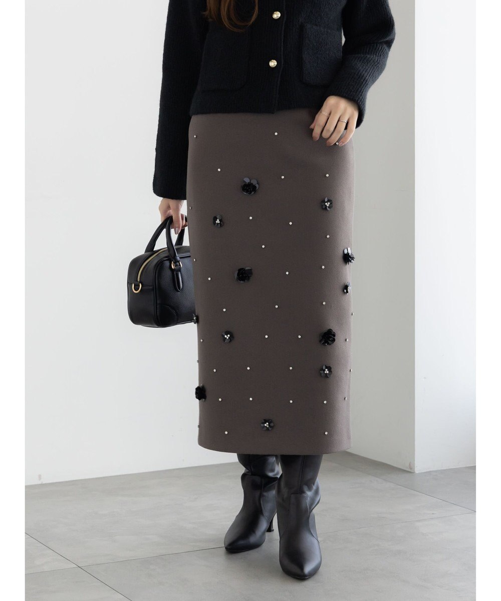 Te chichi ビジューデザインナロースカート《2025winter catalog item》 