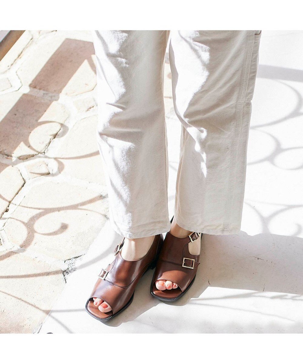 ing <ing>ダブルモンクサイドオープンシューズ 