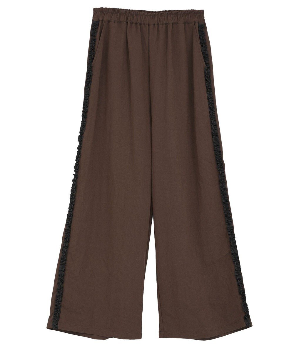 Green Parks ■ESCAR サイドミニフリルワイドパンツ 