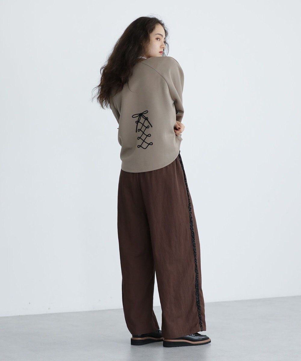 Green Parks ■ESCAR サイドミニフリルワイドパンツ 