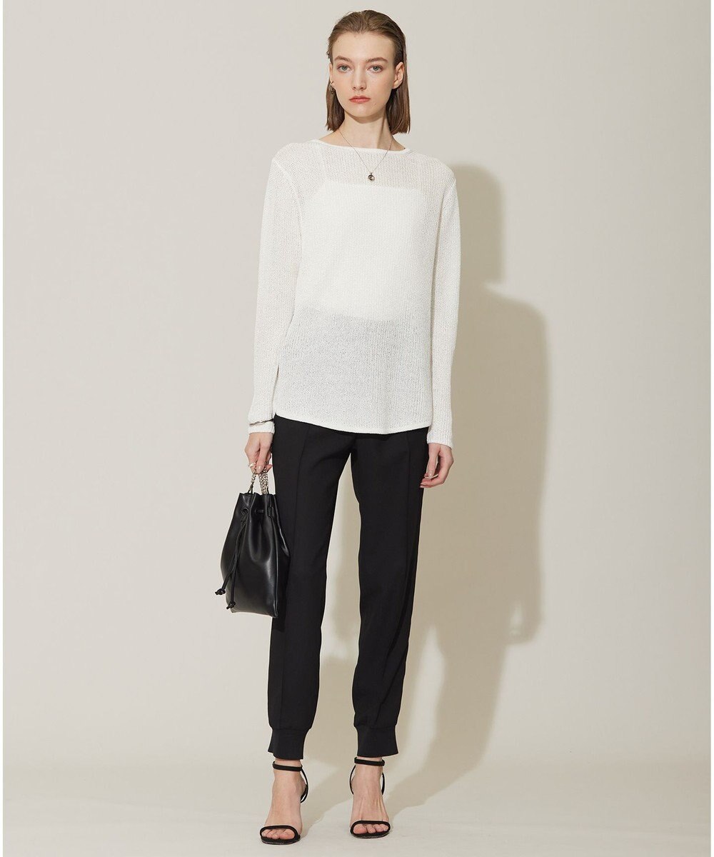 ICB 【洗える】 ペーパーブレンドシャインニット プルオーバー 