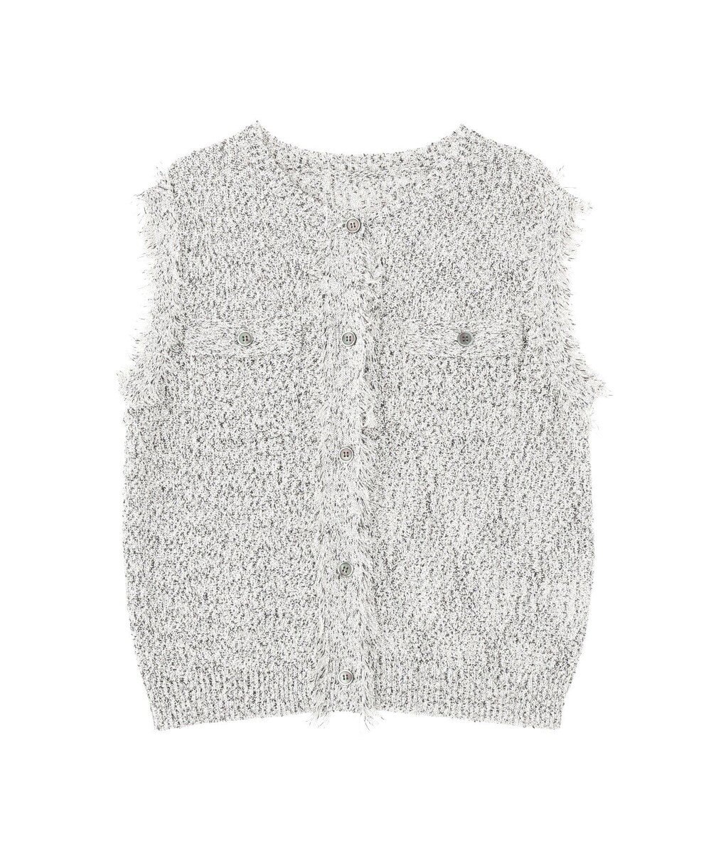 CRAFT STANDARD BOUTIQUE フリンジノースリーブニットプルオーバー 