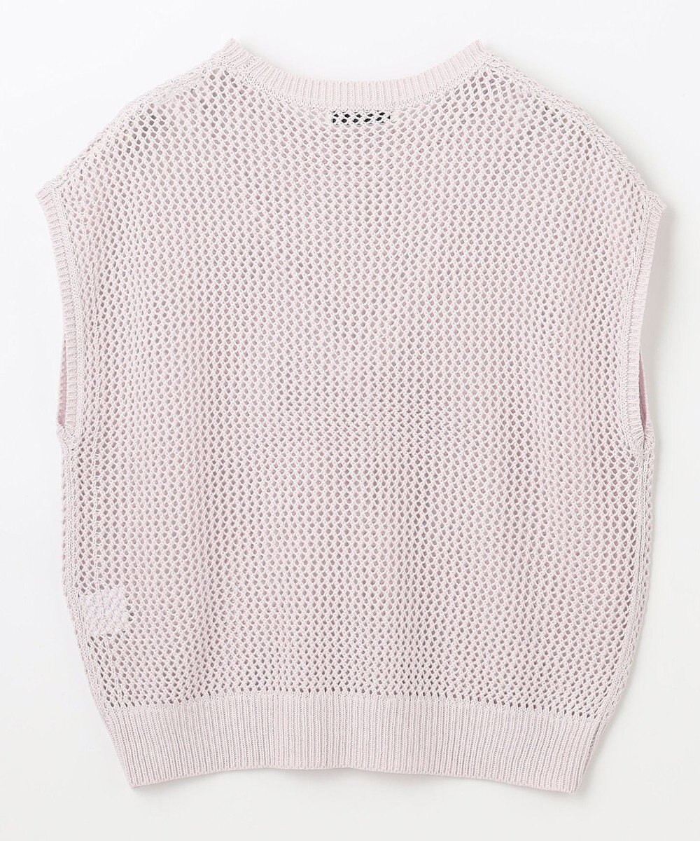 ANY フレンチスリーブメッシュニット 