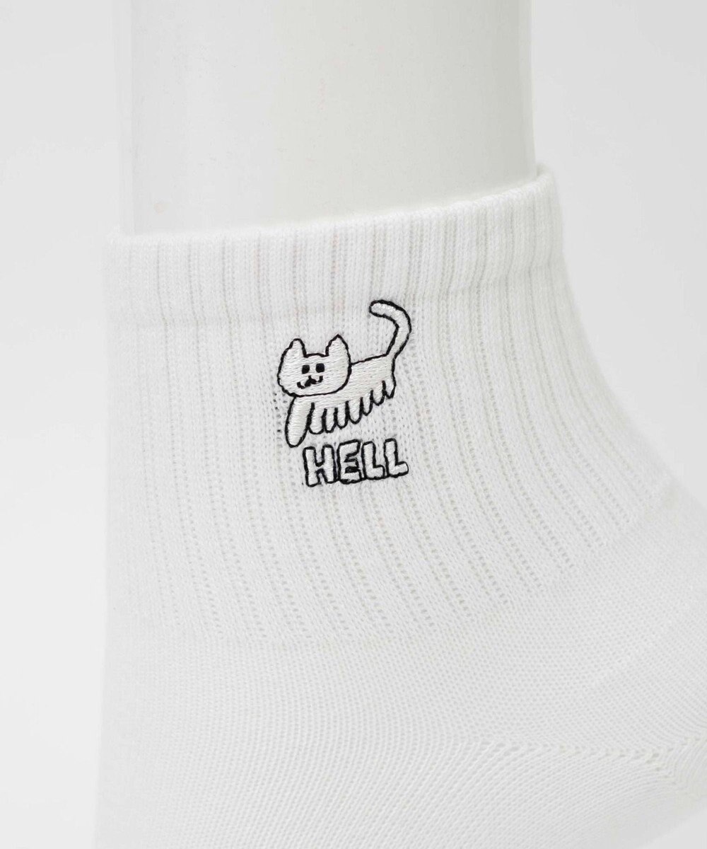 WEGO クレイジー刺繍アンクルソックス 